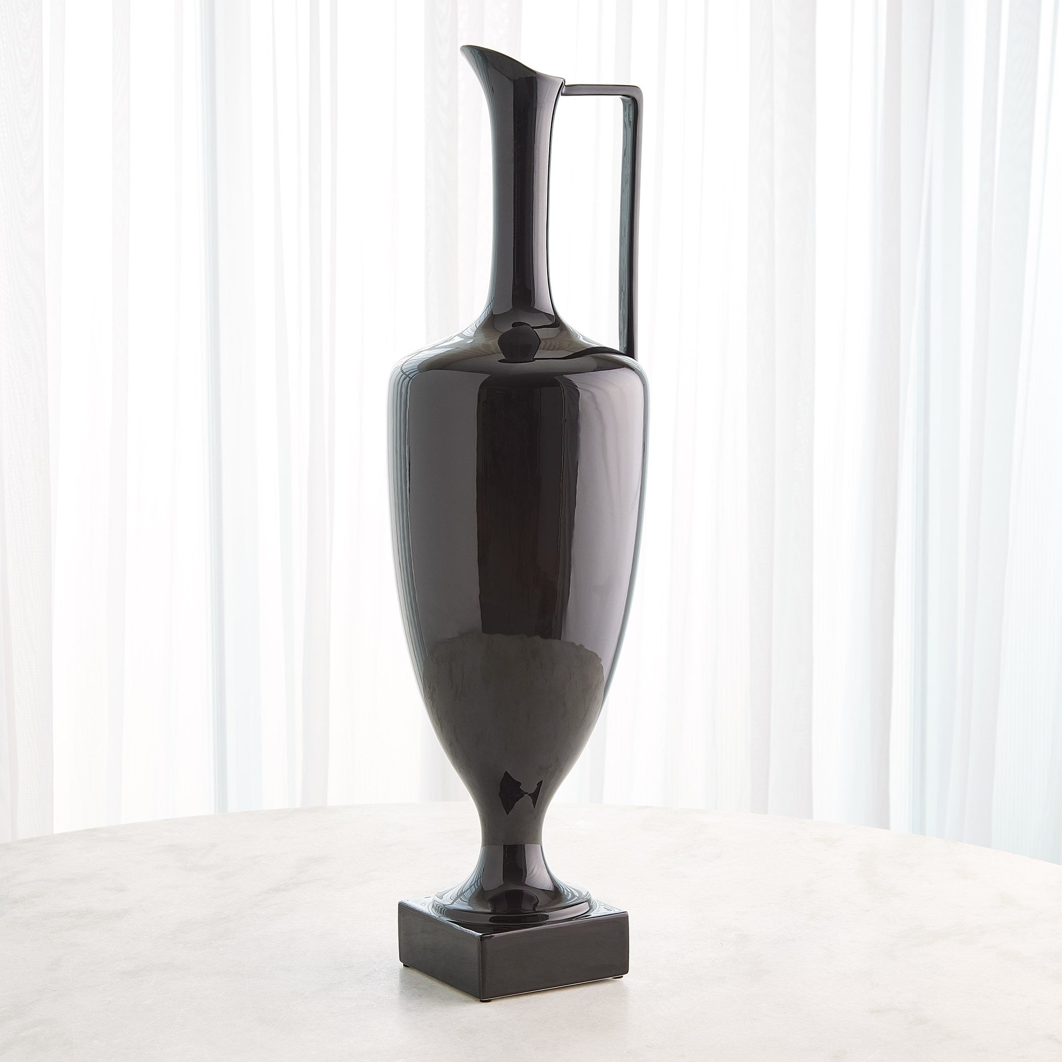 Global Views Quiet Curve Urn Black