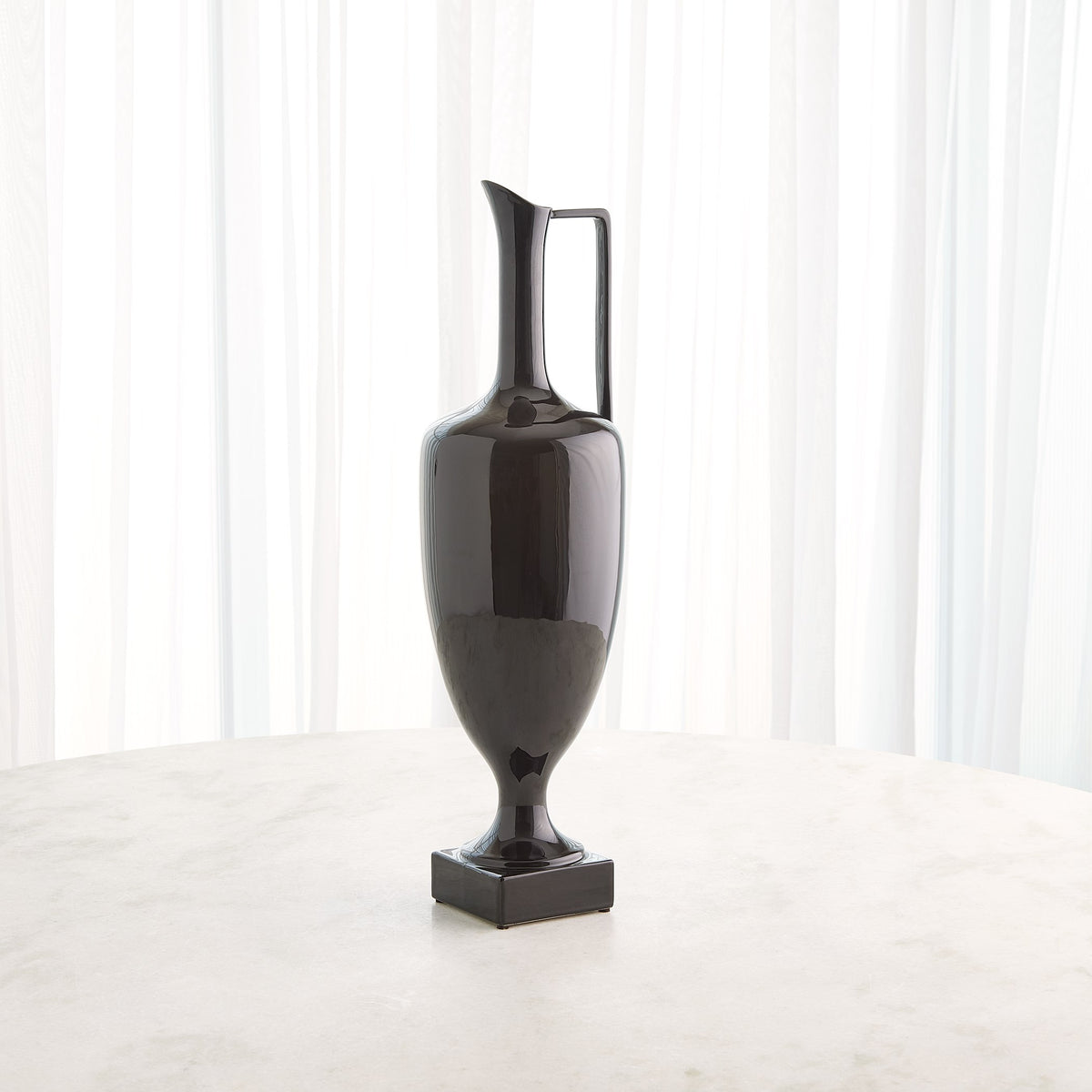 Global Views Quiet Curve Urn Black