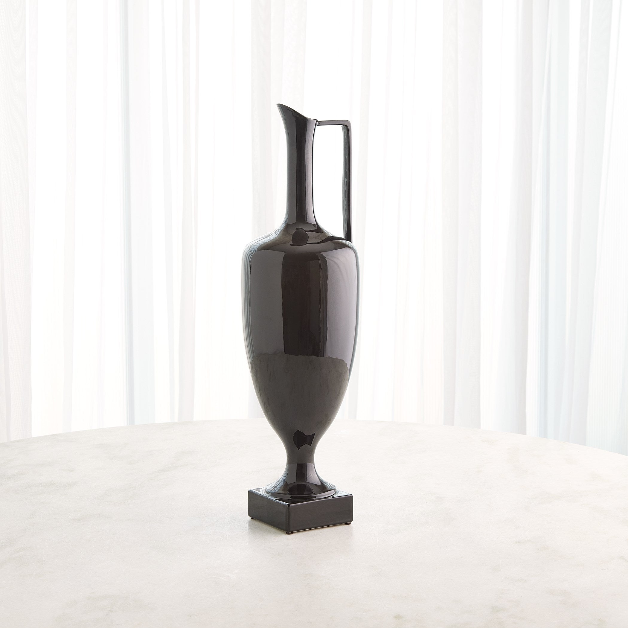 Global Views Quiet Curve Urn Black