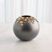 Global Views Array Vase-Black Reactive-Lg