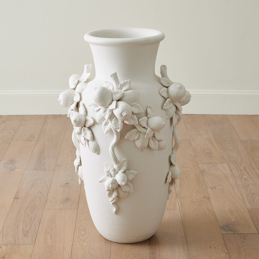 Global Views Villa Limone Urn Matte White