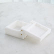 Global Views Hinged Alabaster Box White