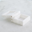 Global Views Hinged Alabaster Box White