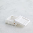 Global Views Hinged Alabaster Box White