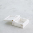 Global Views Hinged Alabaster Box White