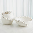 Global Views Catena Matte White Vase and Bowl