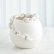 Global Views Catena Matte White Vase and Bowl