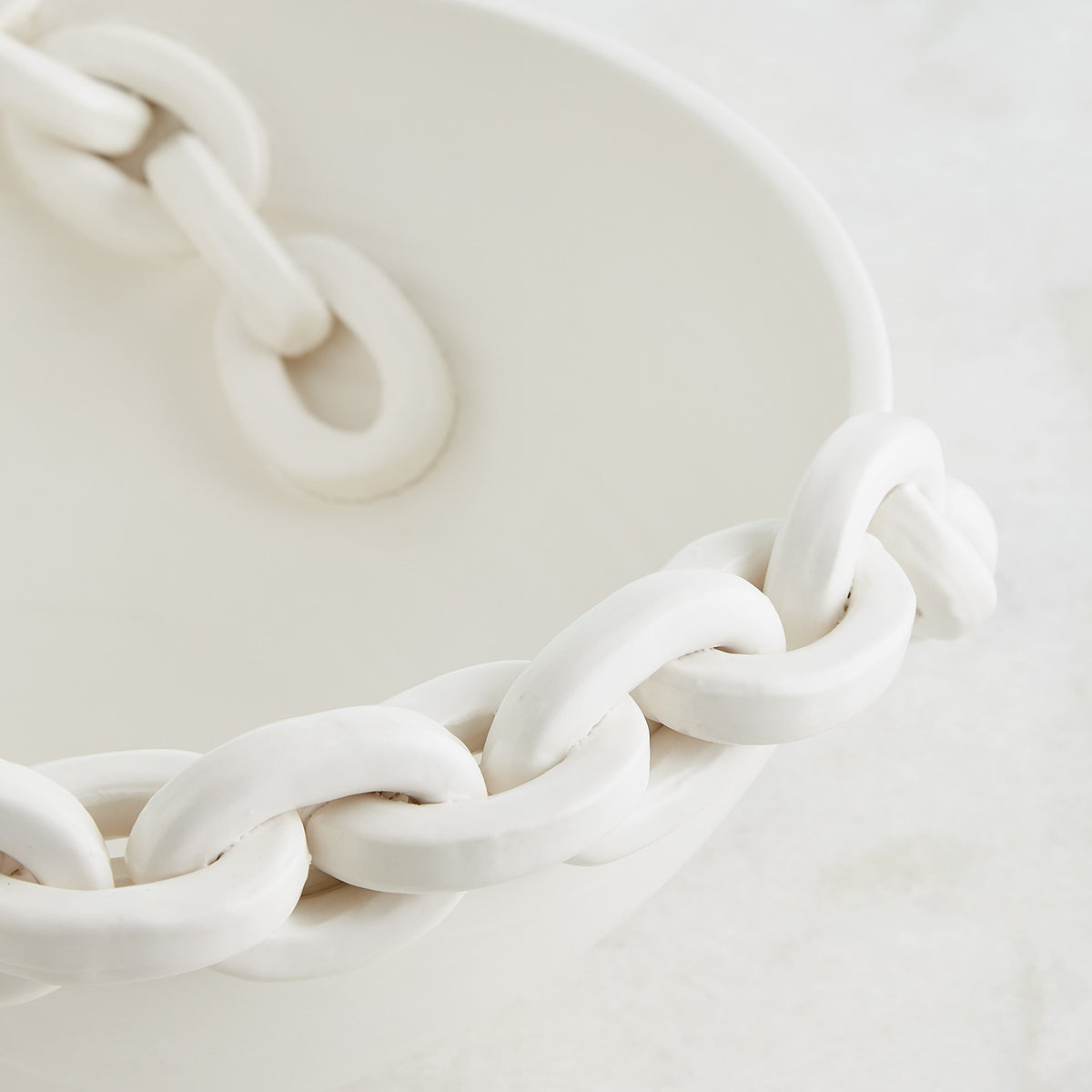 Global Views Catena Matte White Vase and Bowl