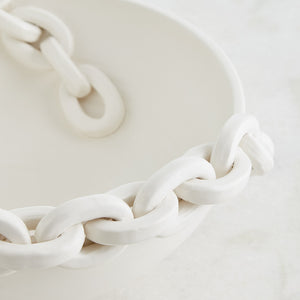 Global Views Catena Matte White Vase and Bowl