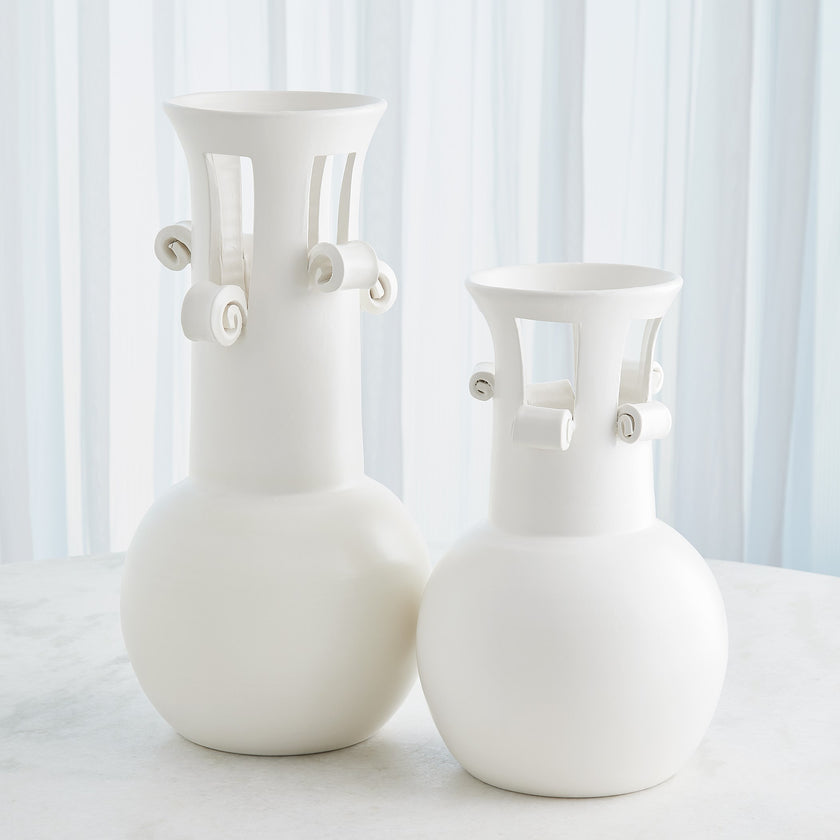 Global Views Spiral Handle Vase
