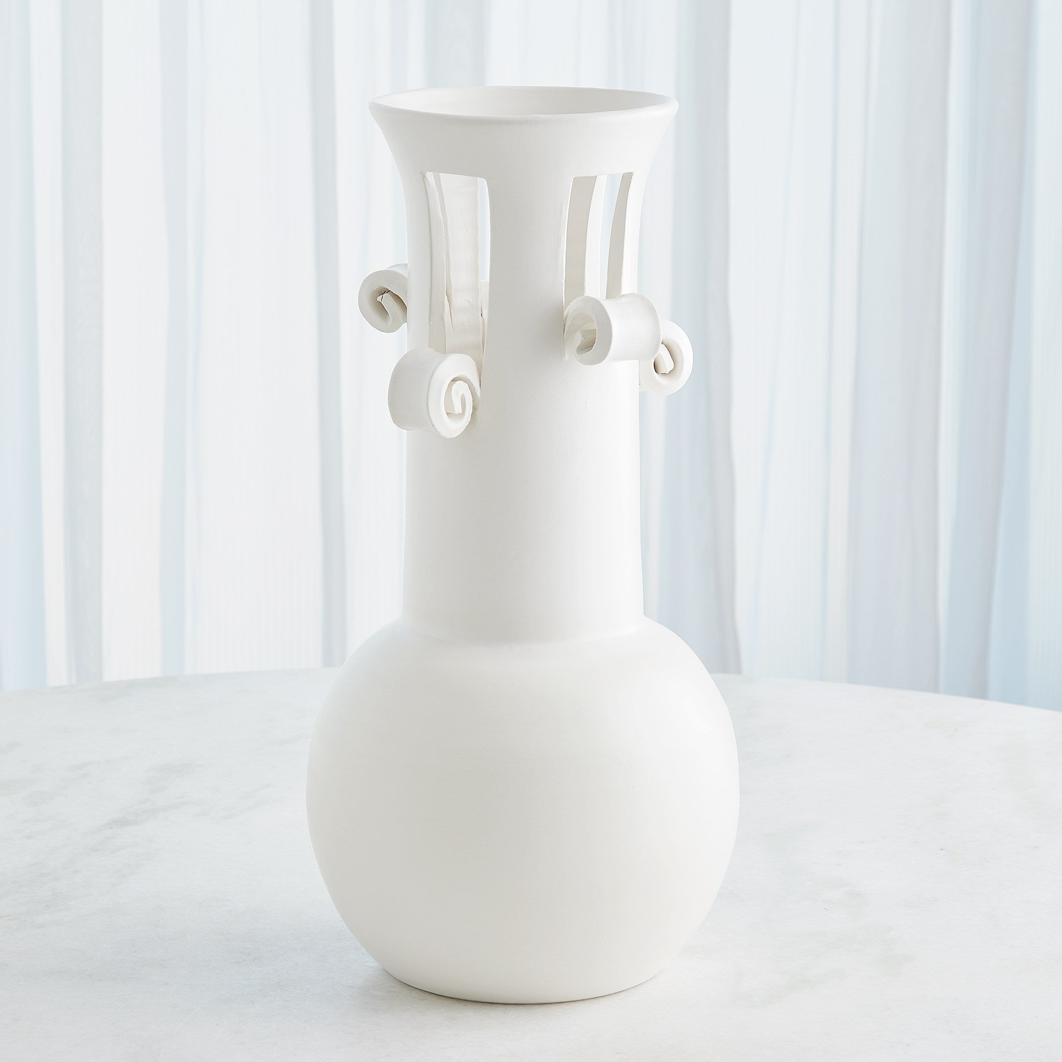 Global Views Spiral Handle Vase