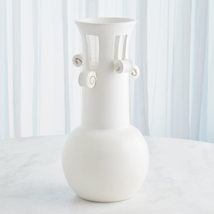 Global Views Spiral Handle Vase