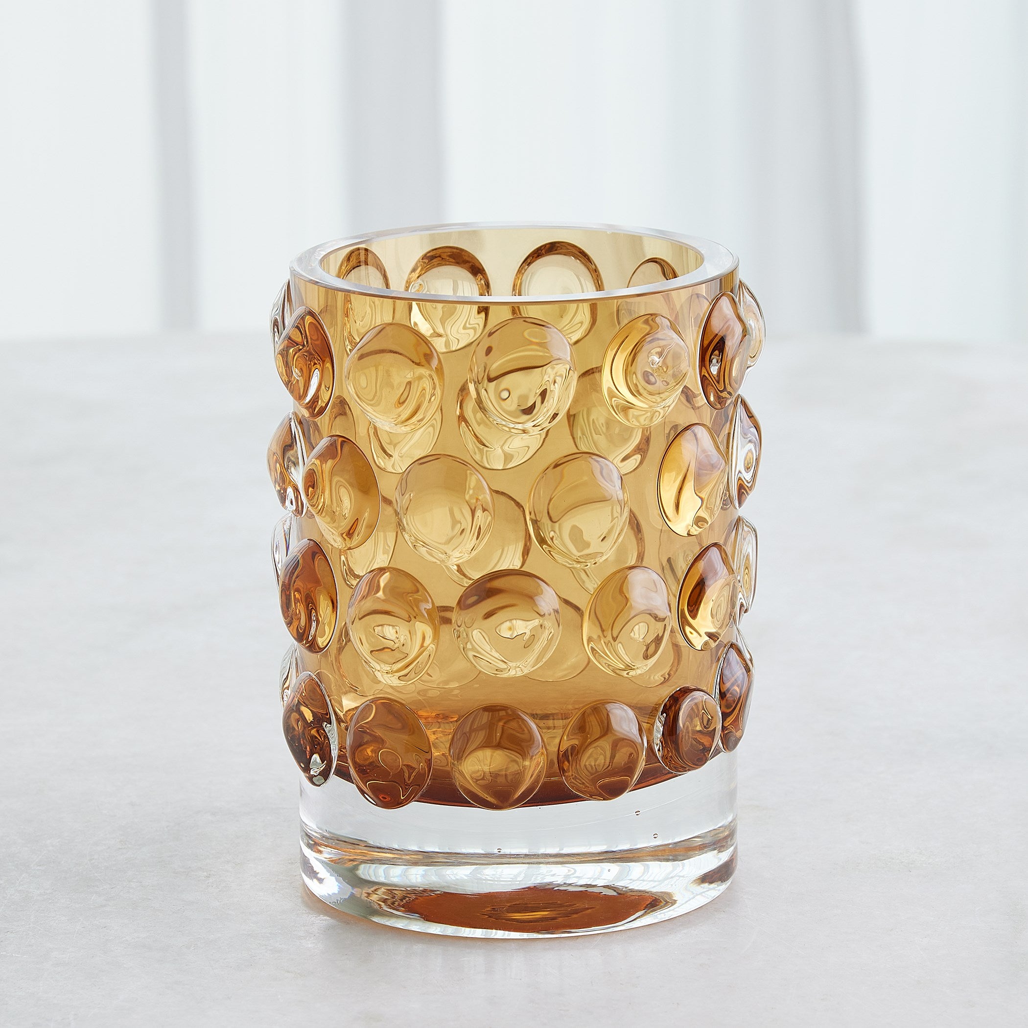 Global Views Thousand Eye Vase-Amber-Lg