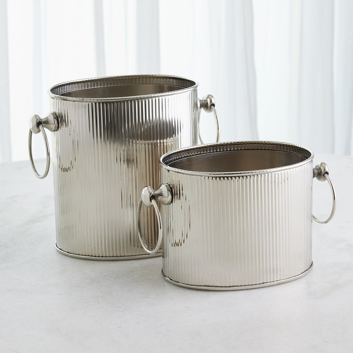 Global Views Winston Ice Bucket Nickel