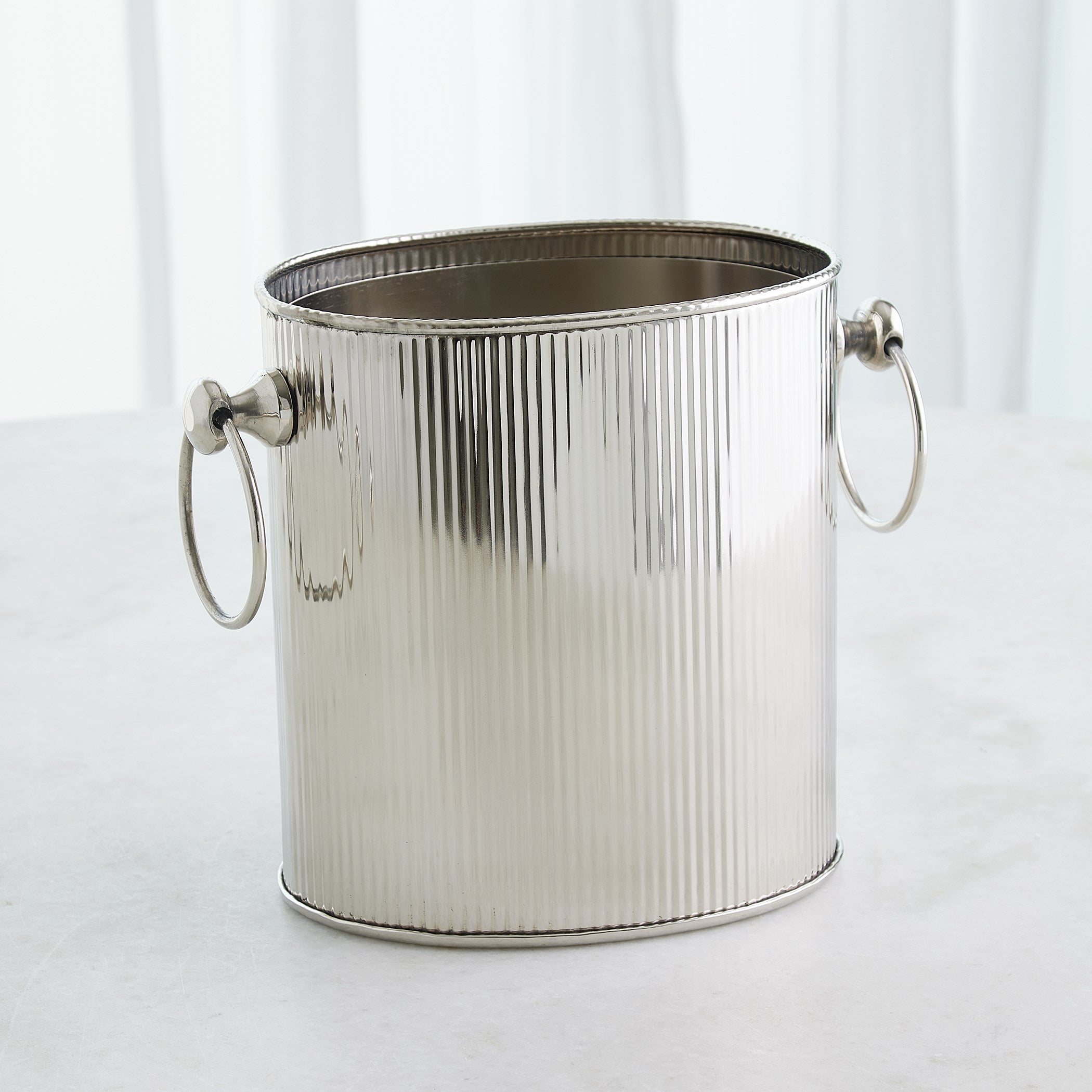 Global Views Winston Ice Bucket Nickel