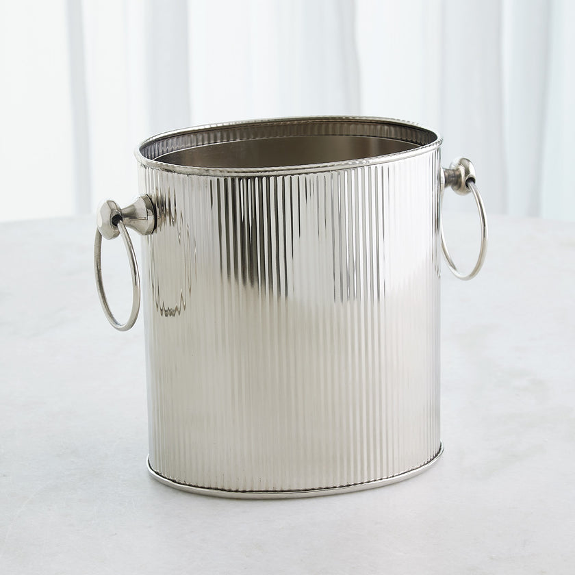 Global Views Winston Ice Bucket Nickel