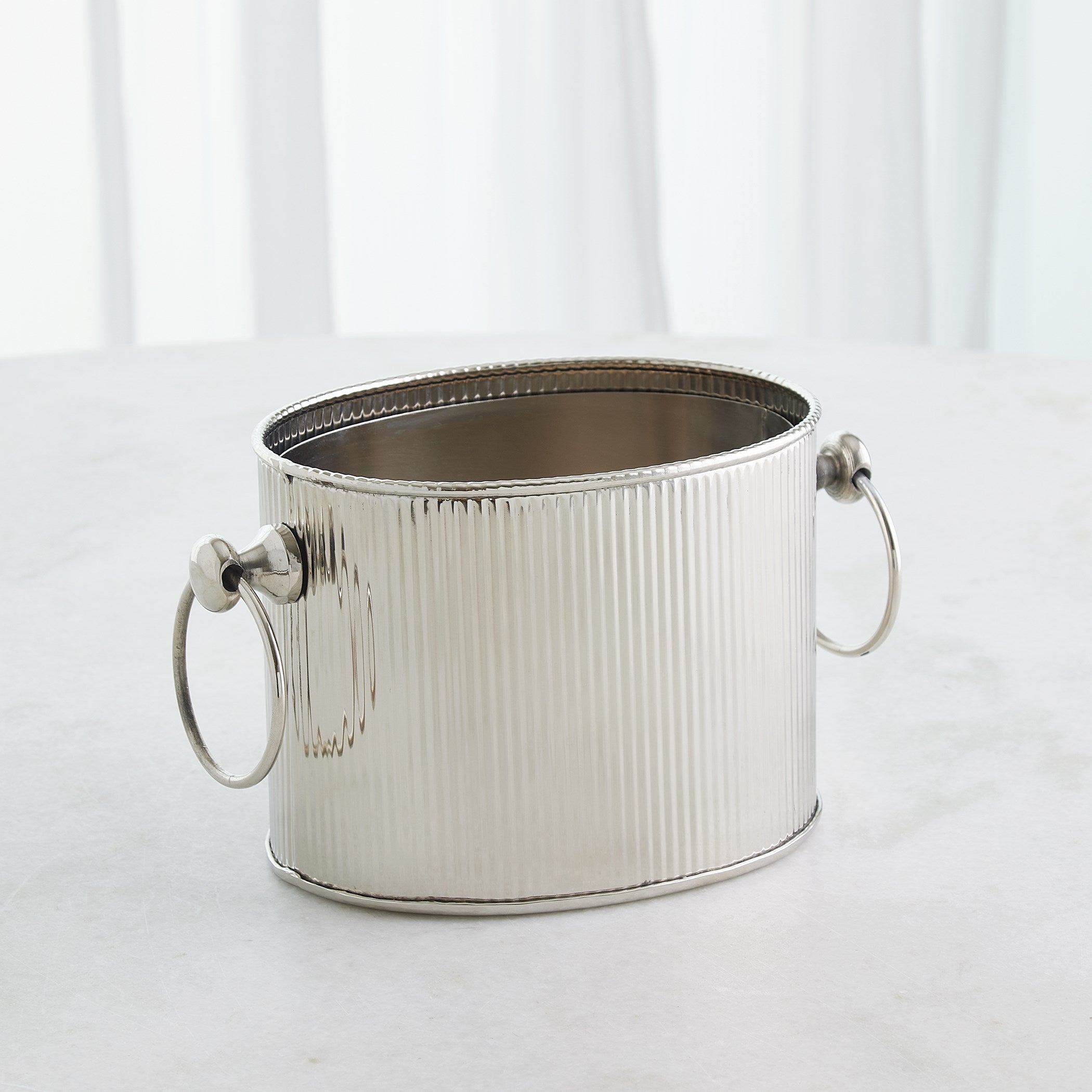 Global Views Winston Ice Bucket Nickel
