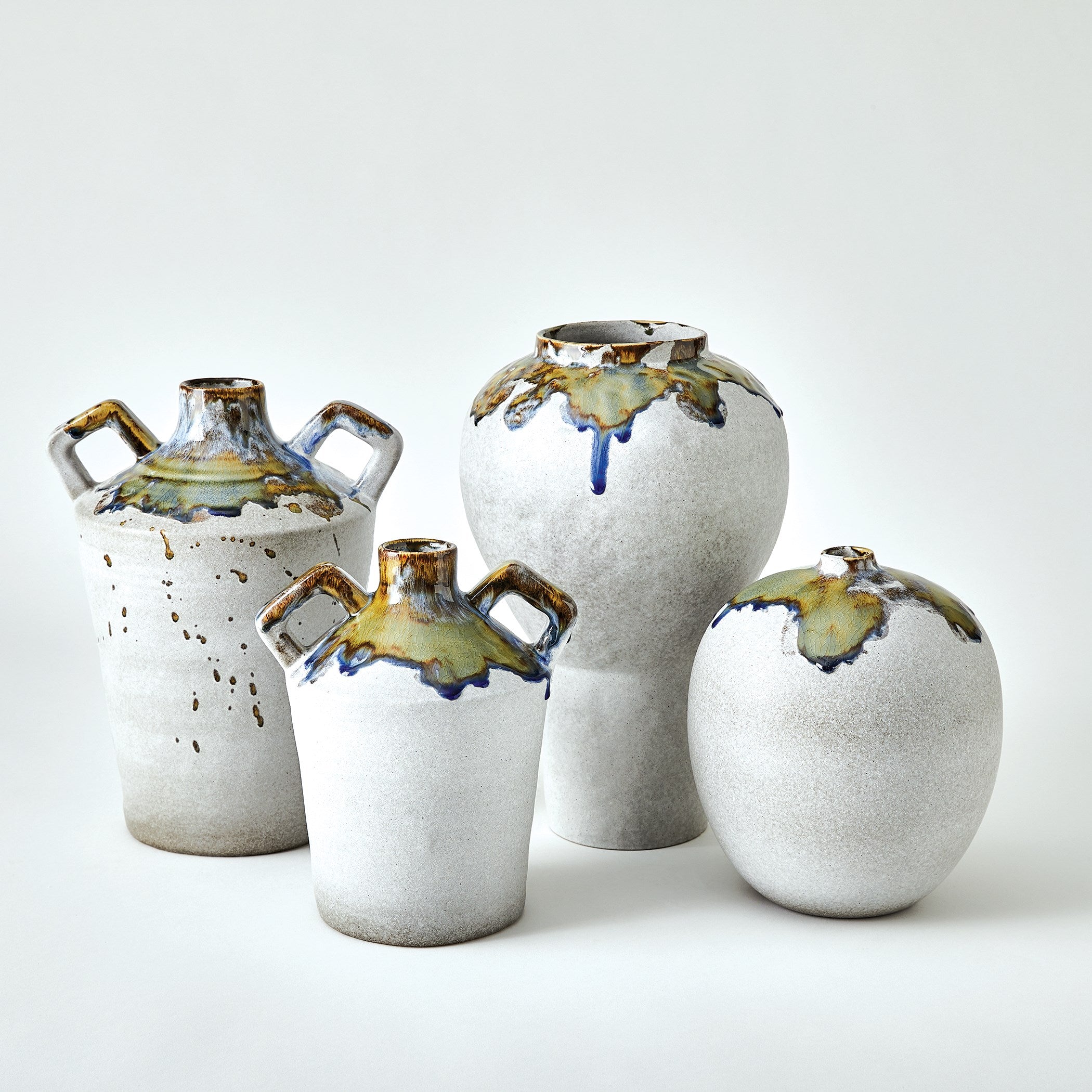 Global Views Volcan Grey/Reactive Green Vases and Jars