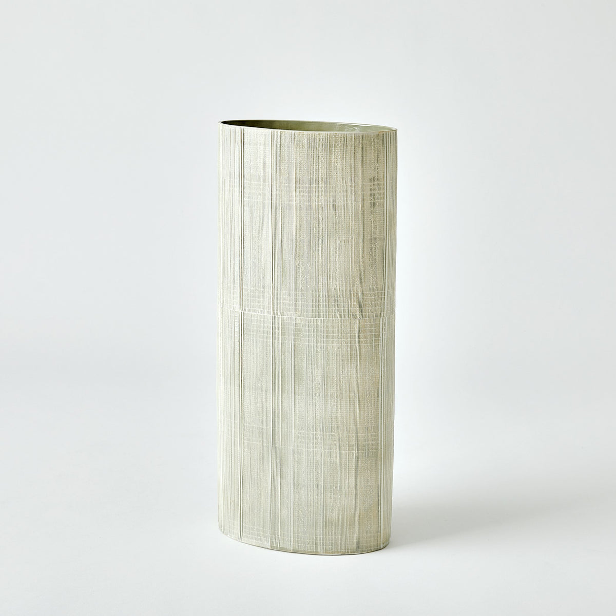 Global Views Cross Hatch Vase Celery