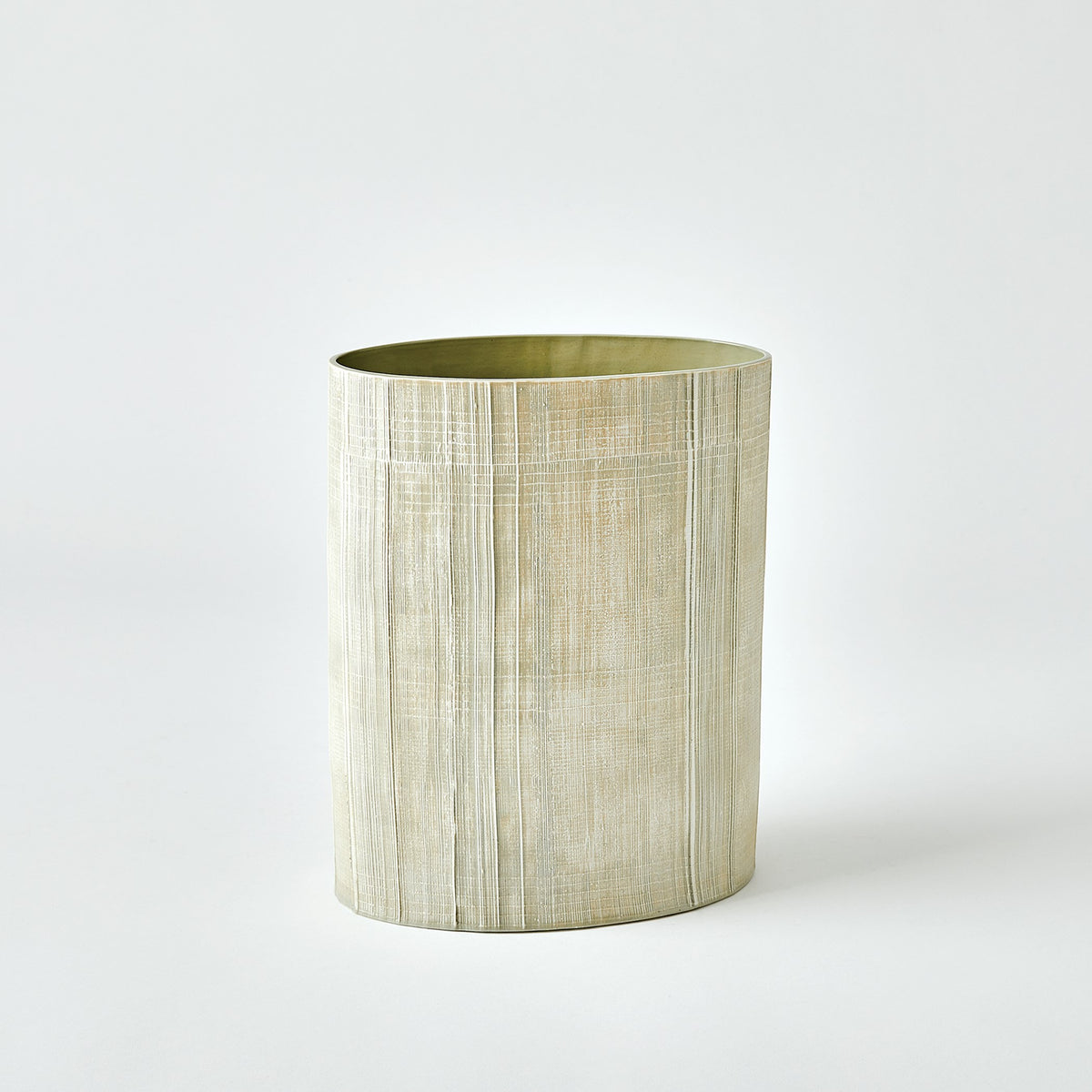 Global Views Cross Hatch Vase Celery