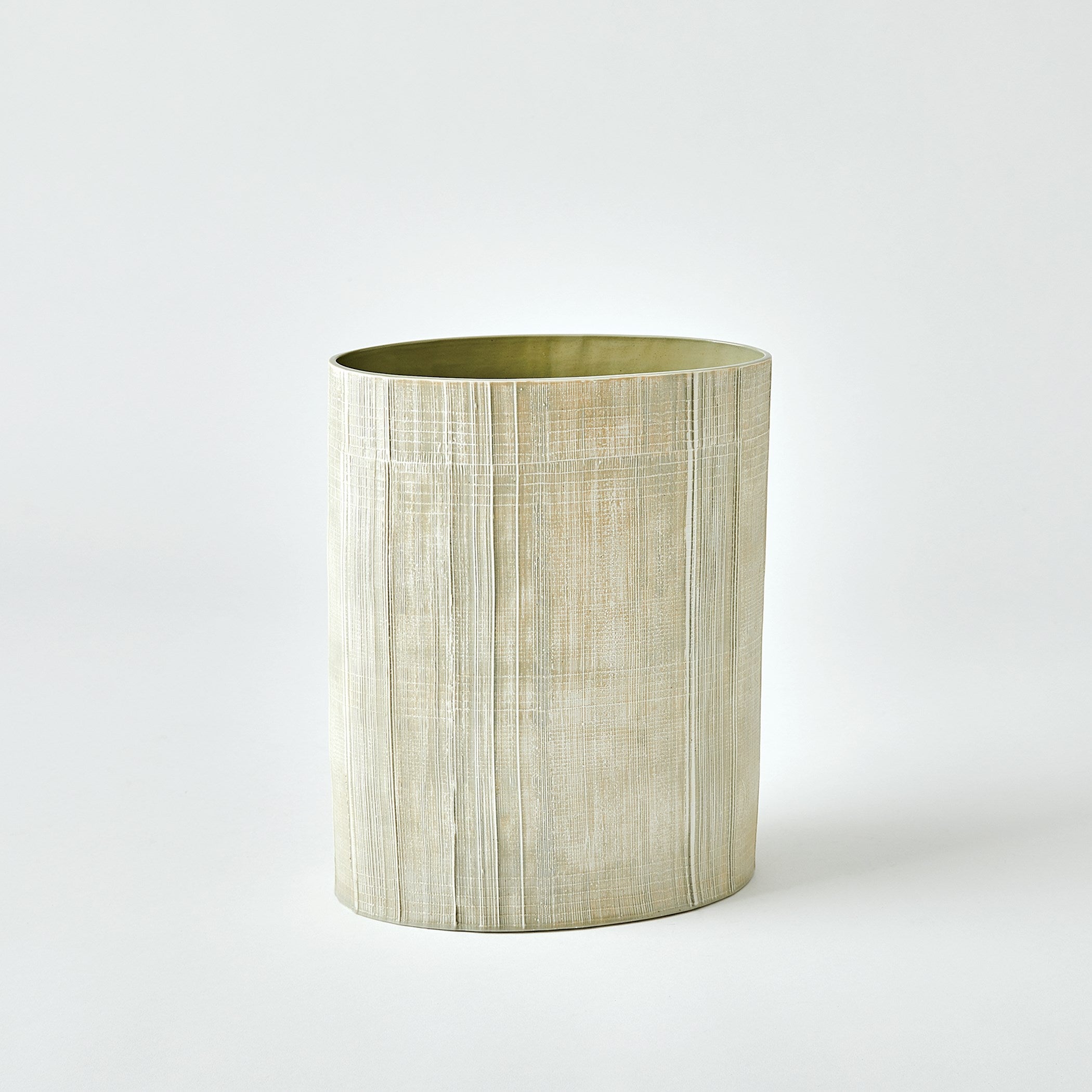 Global Views Cross Hatch Vase Celery