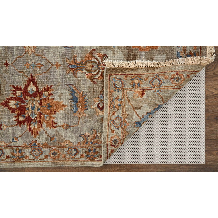 Feizy Leylan 0583F Transitional Floral & Botanical in Brown/Tan/Gray