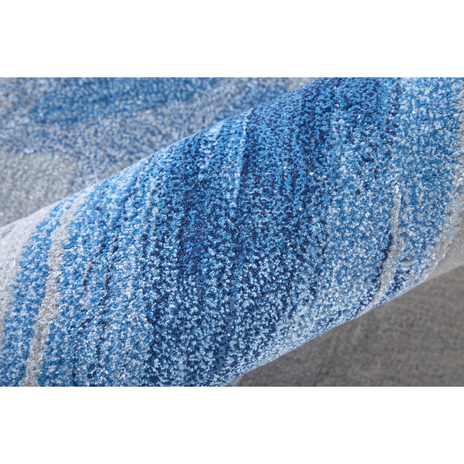 Feizy Kawai 8984F Modern Abstract Rug in Blue/Gray