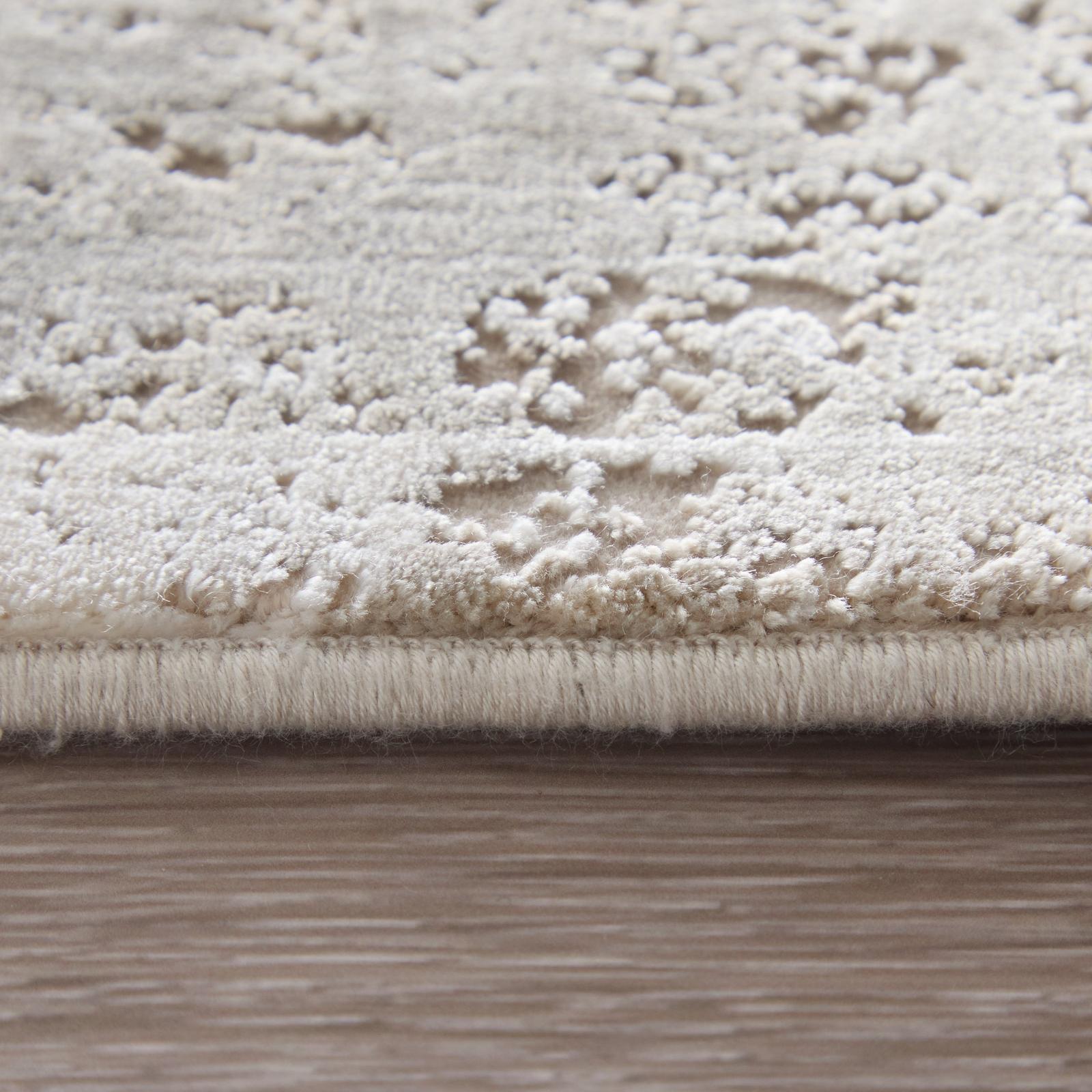 Feizy Cadiz 39SZF Traditional Floral & Botanical Rug in Ivory/Gray/Gold