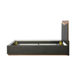 Michael Amini Kayner Bed with LED Lights - Charcoal