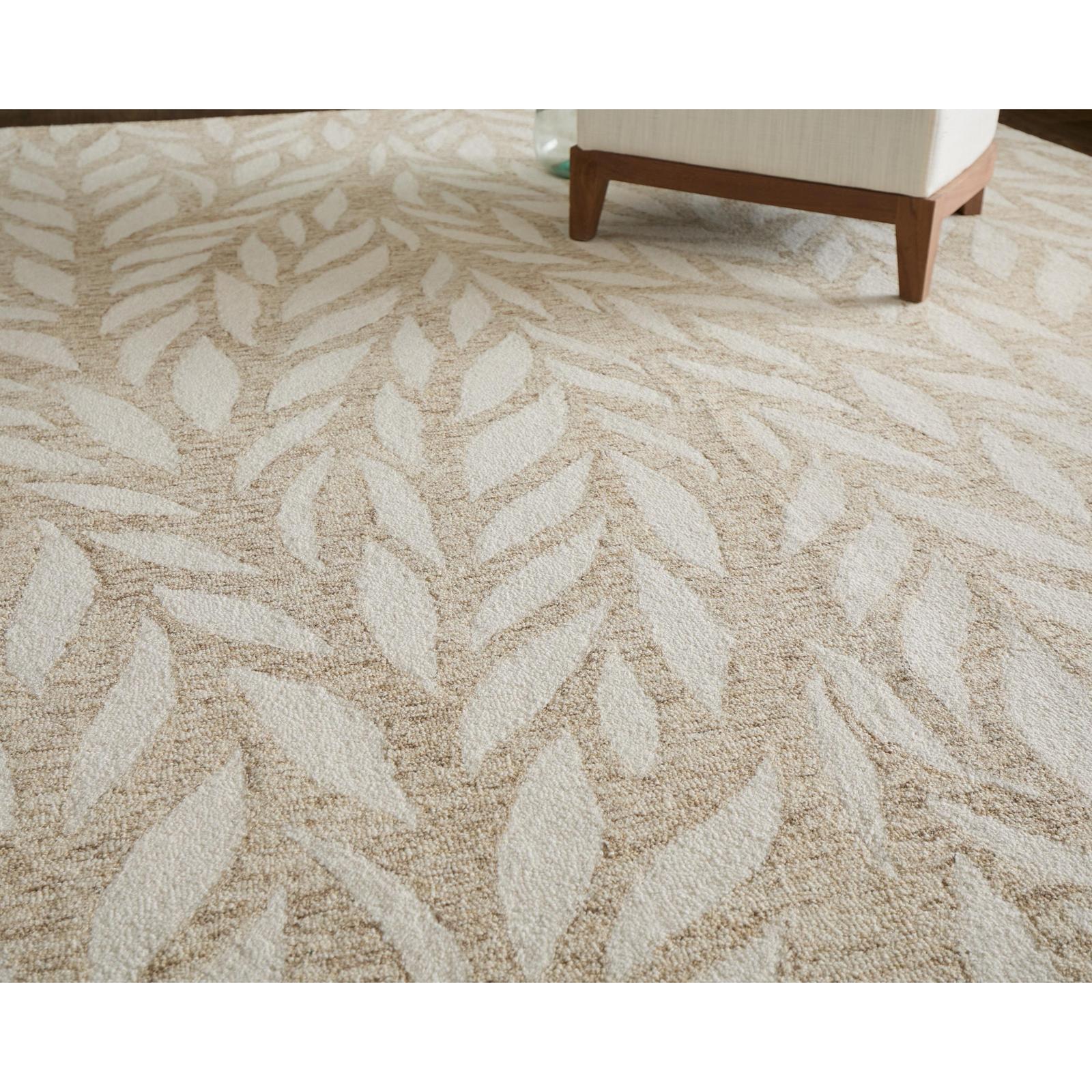 Feizy Wallace 8A37F Modern Floral & Botanical Rug in Tan/Ivory