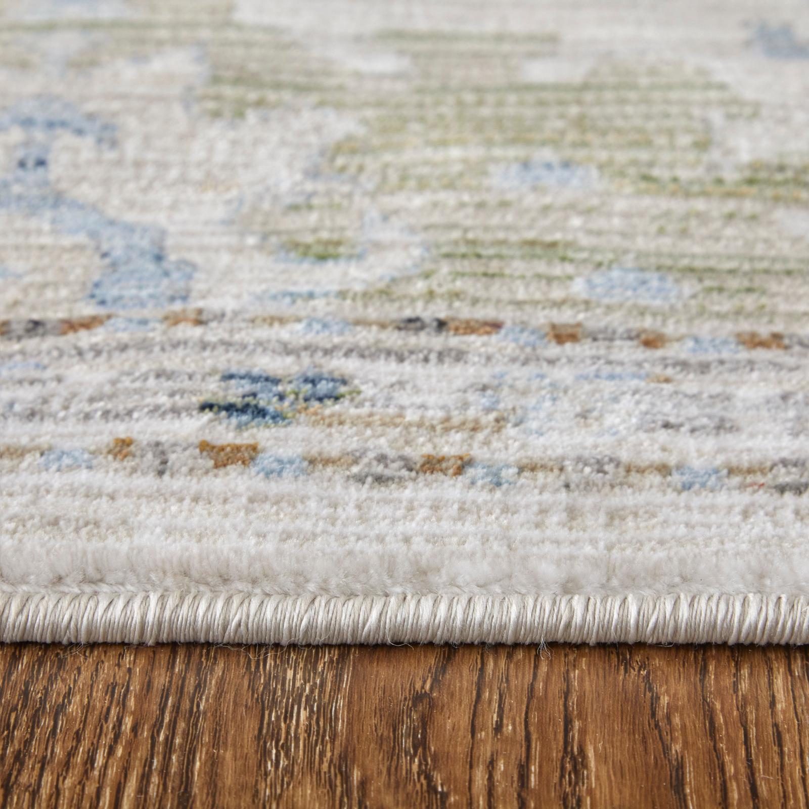 Feizy Melrose 39P5F Traditional Floral & Botanical Rug in Tan/Blue/Red