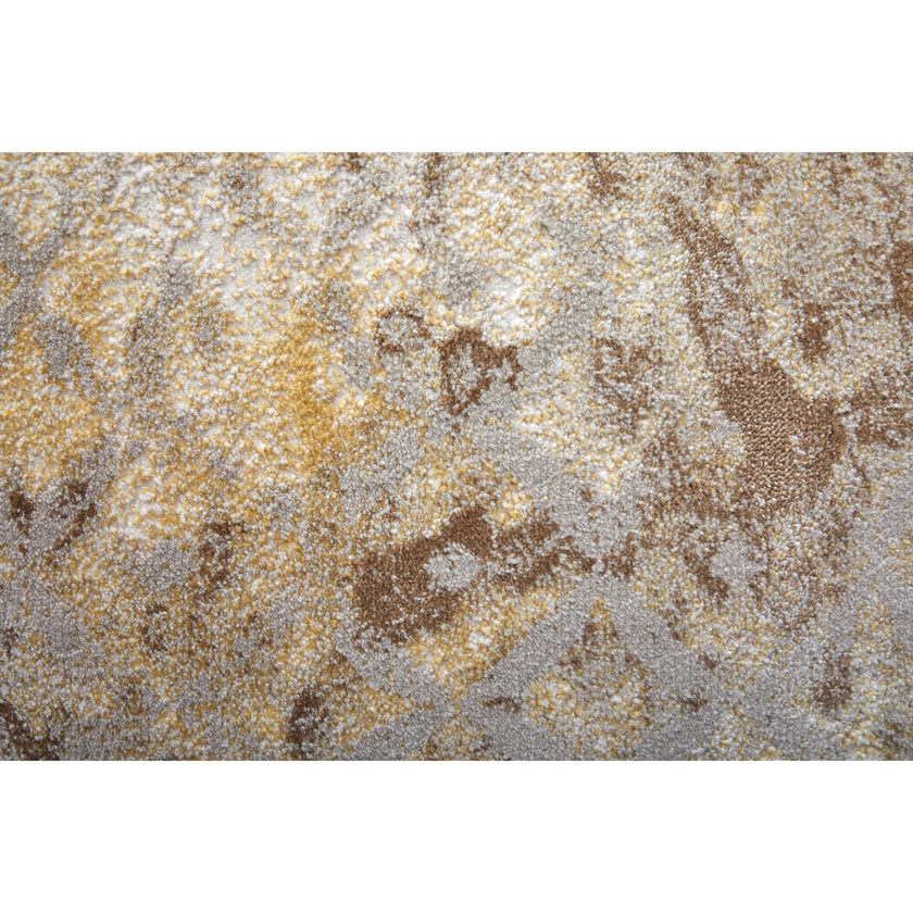 Feizy Waldor 39NCF Modern Watercolor in Brown/Tan/Ivory