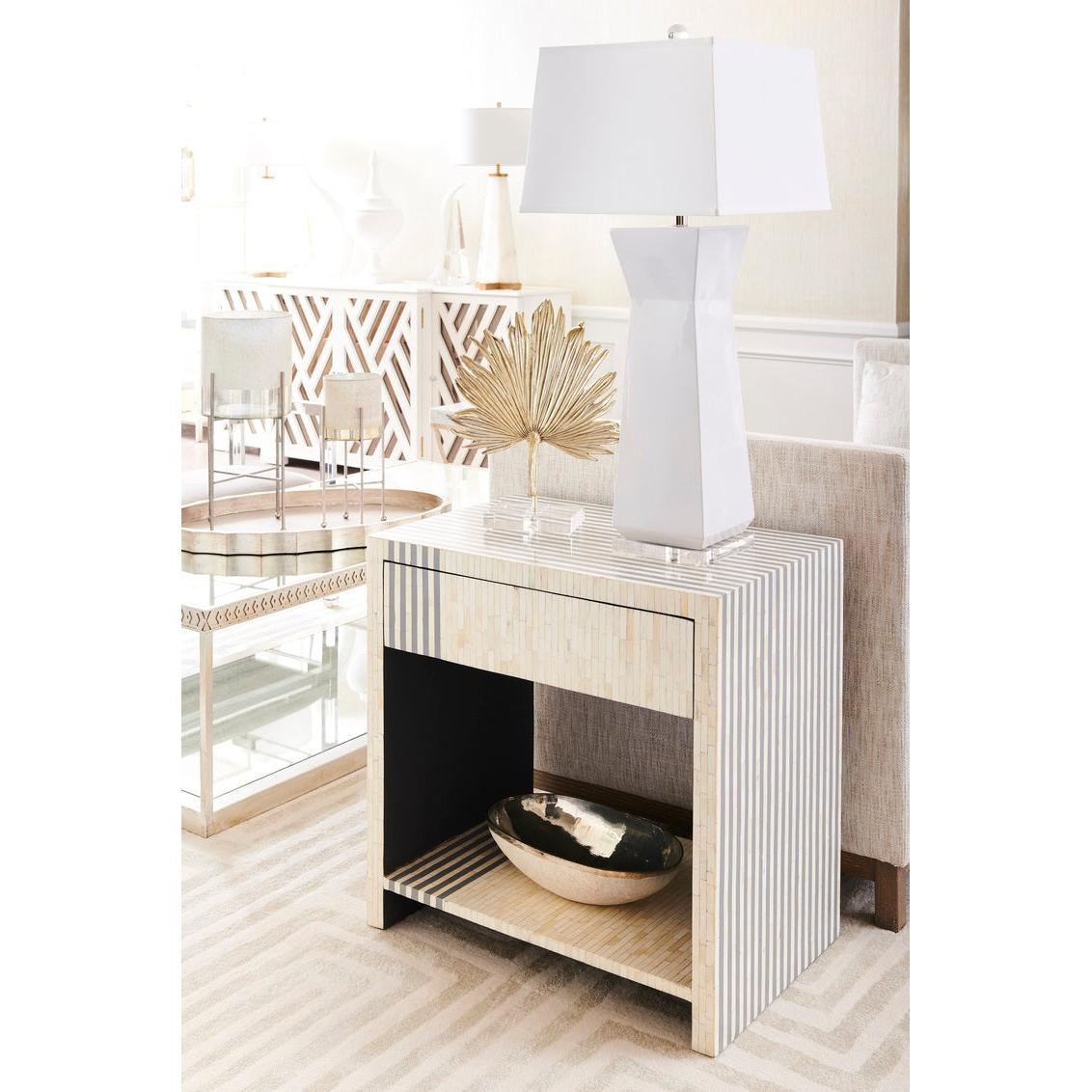Chelsea House Alabaster Pyramid Table Lamp