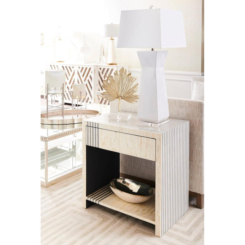 Chelsea House Alabaster Pyramid Table Lamp