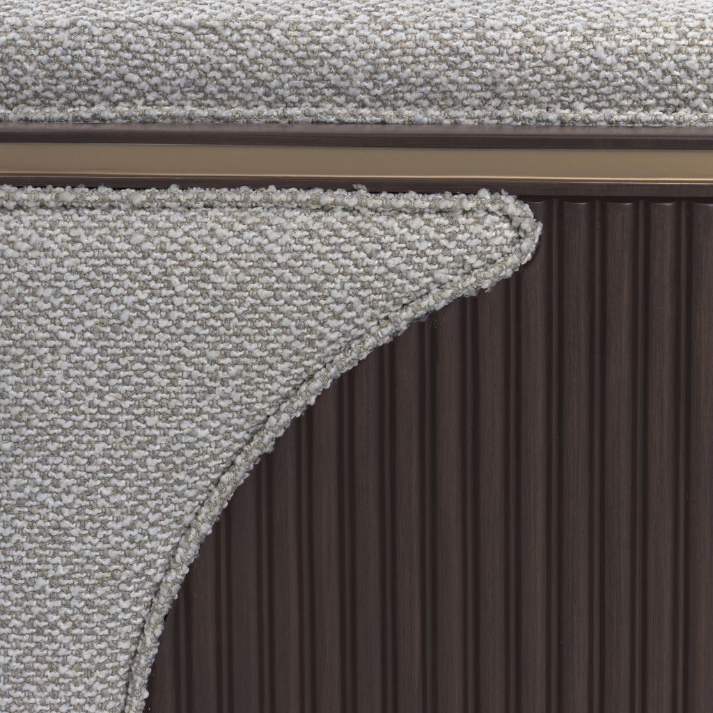 Michael Amini West Kensington Loveseat - Buff/Medium Espresso