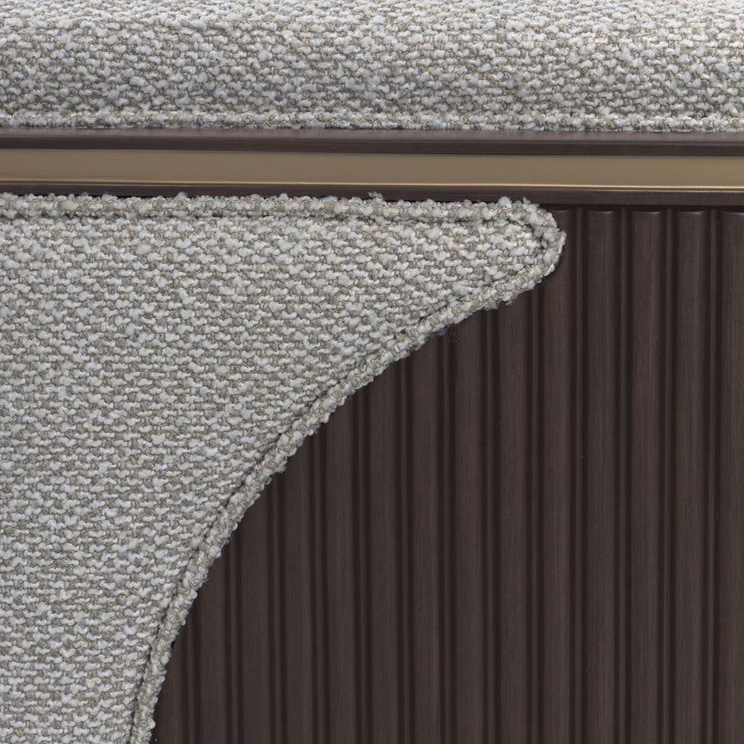 Michael Amini West Kensington Loveseat - Buff/Medium Espresso