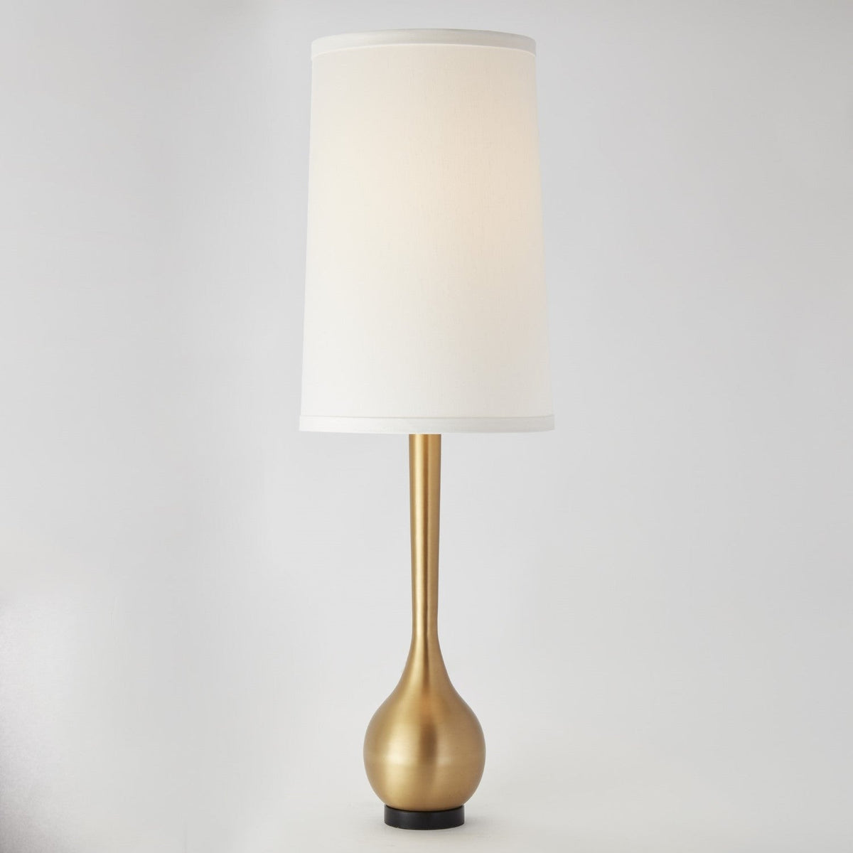 Global Views Brushed Brass Bulb Vase Table Lamp