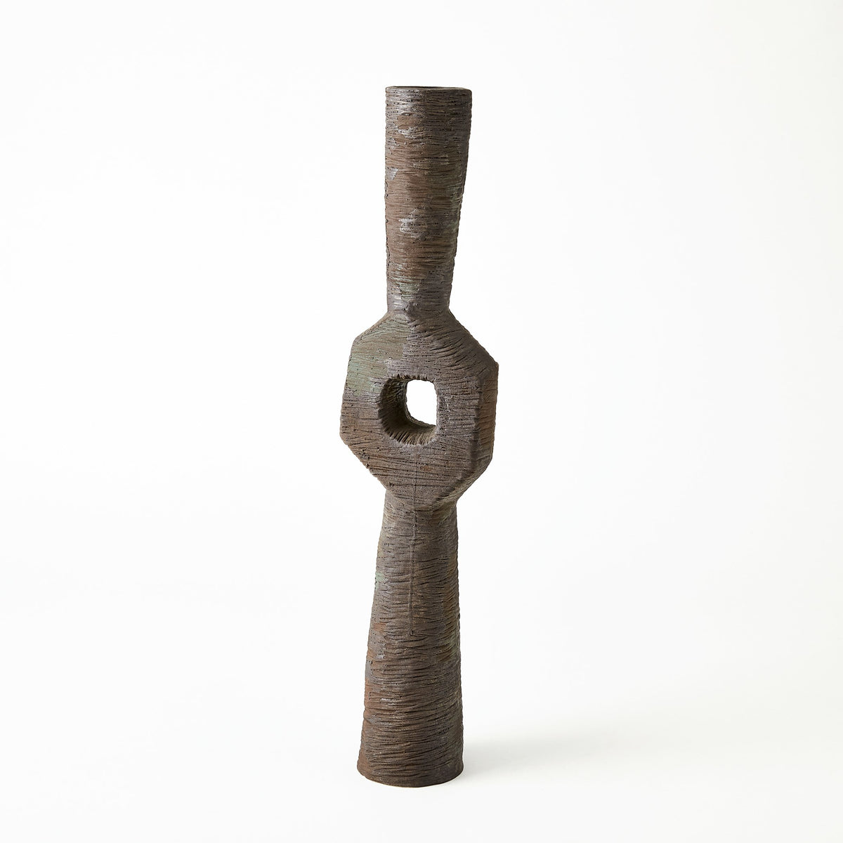 Global Views Ebba Vase Rugged Brown