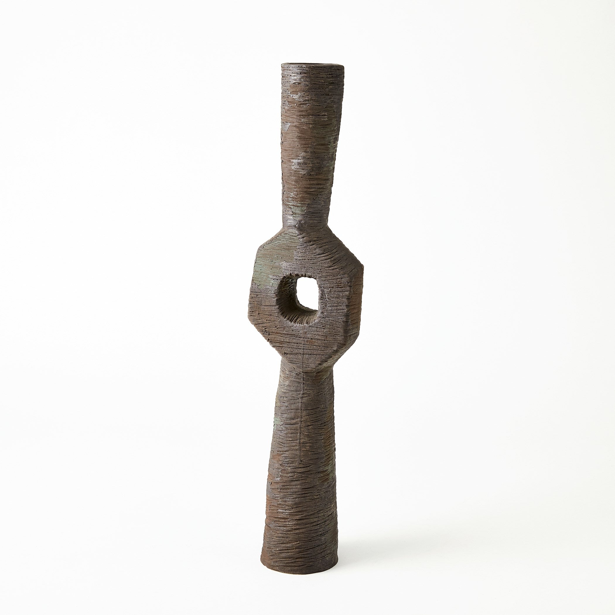 Global Views Ebba Vase Rugged Brown