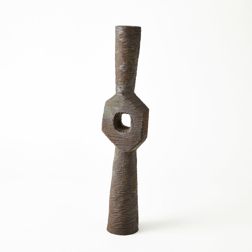 Global Views Ebba Vase Rugged Brown