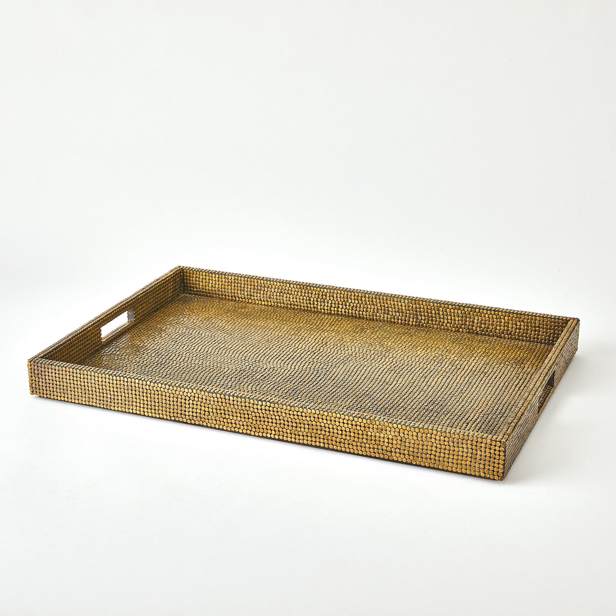 Global Views Lames Boxes and Trays Aged Brass