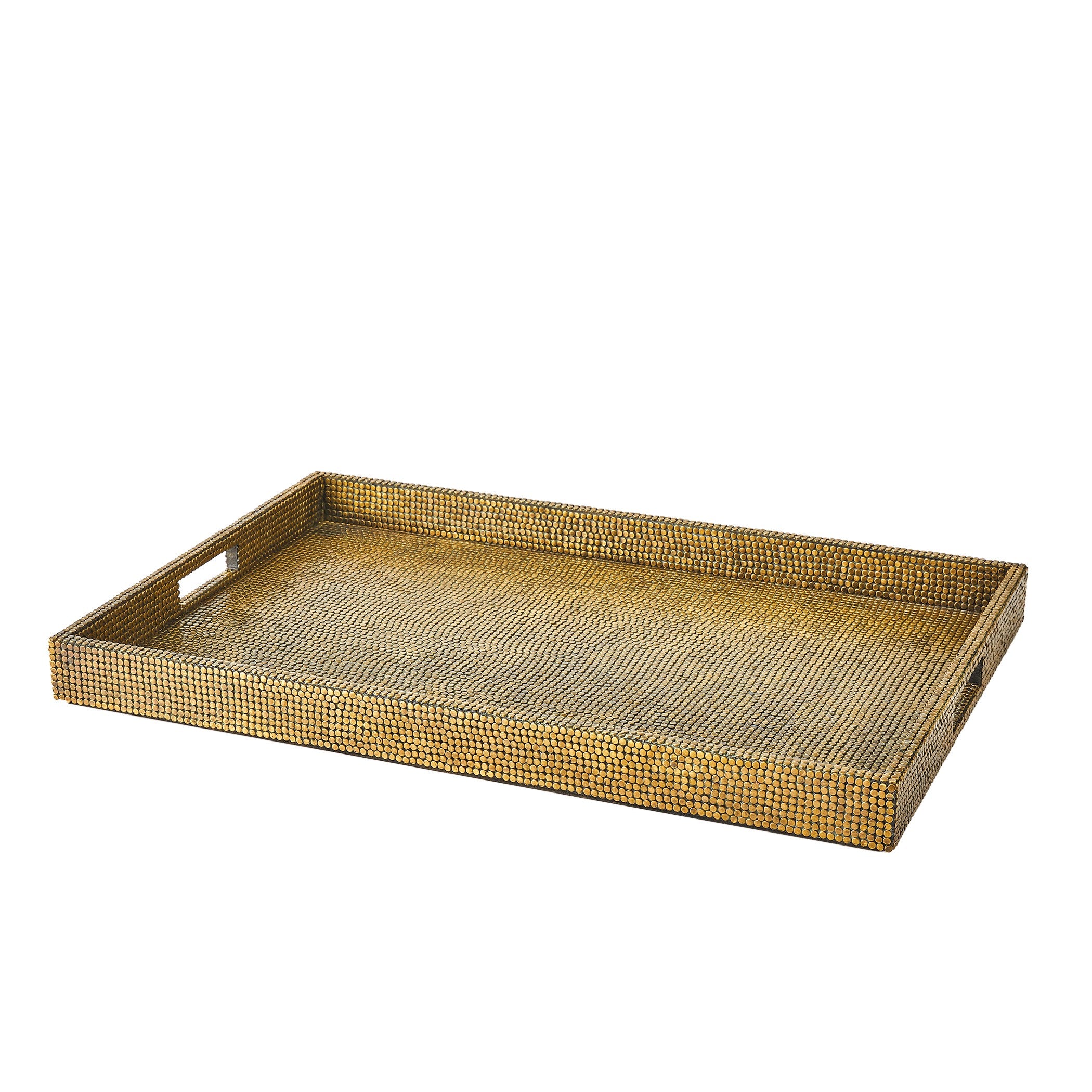 Global Views Lames Boxes and Trays Aged Brass