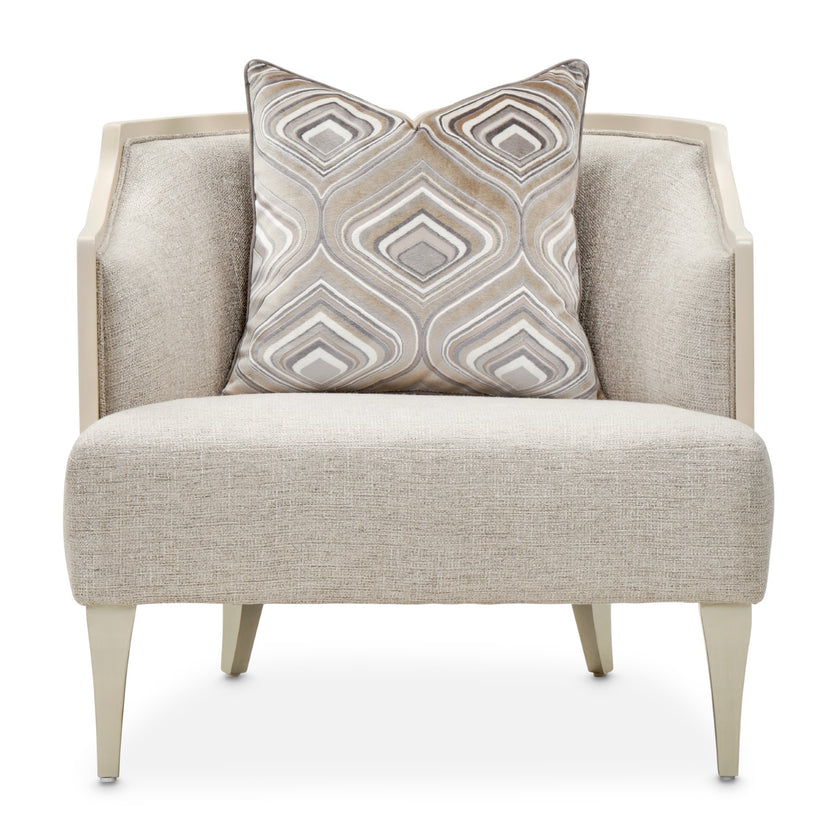 Michael Amini Camden Court Accent Chair - Flax/Pearl