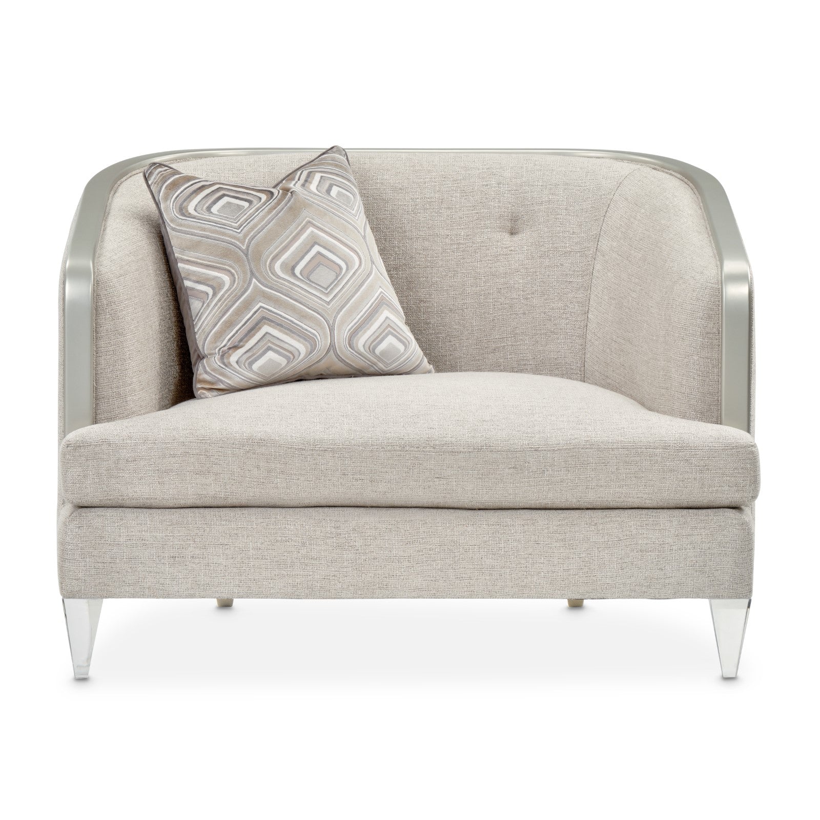 Michael Amini Camden Court Chair and Half - Flax/Platinum