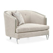 Michael Amini Camden Court Chair and Half - Flax/Platinum