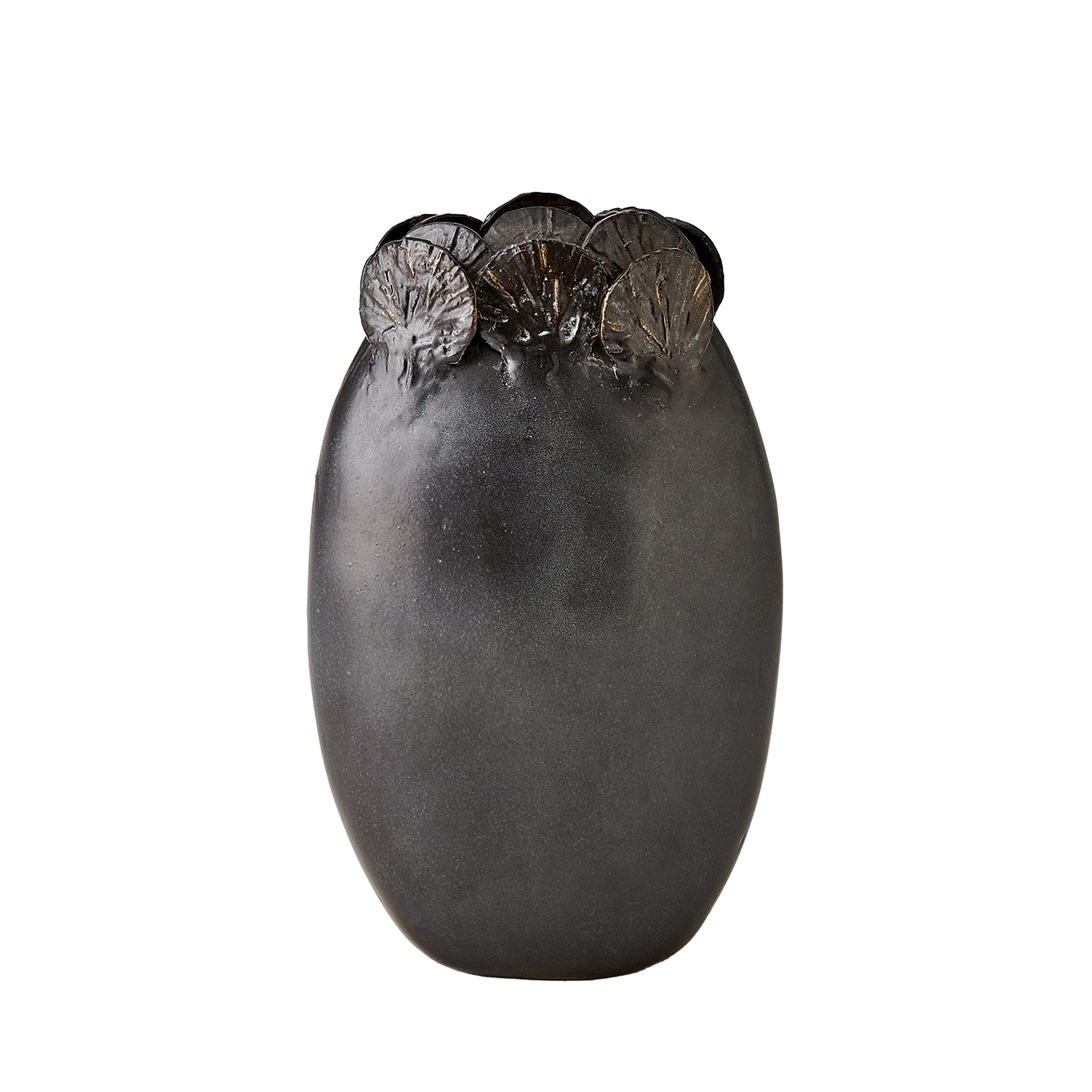 Global Views Sand Dollar Vase Black
