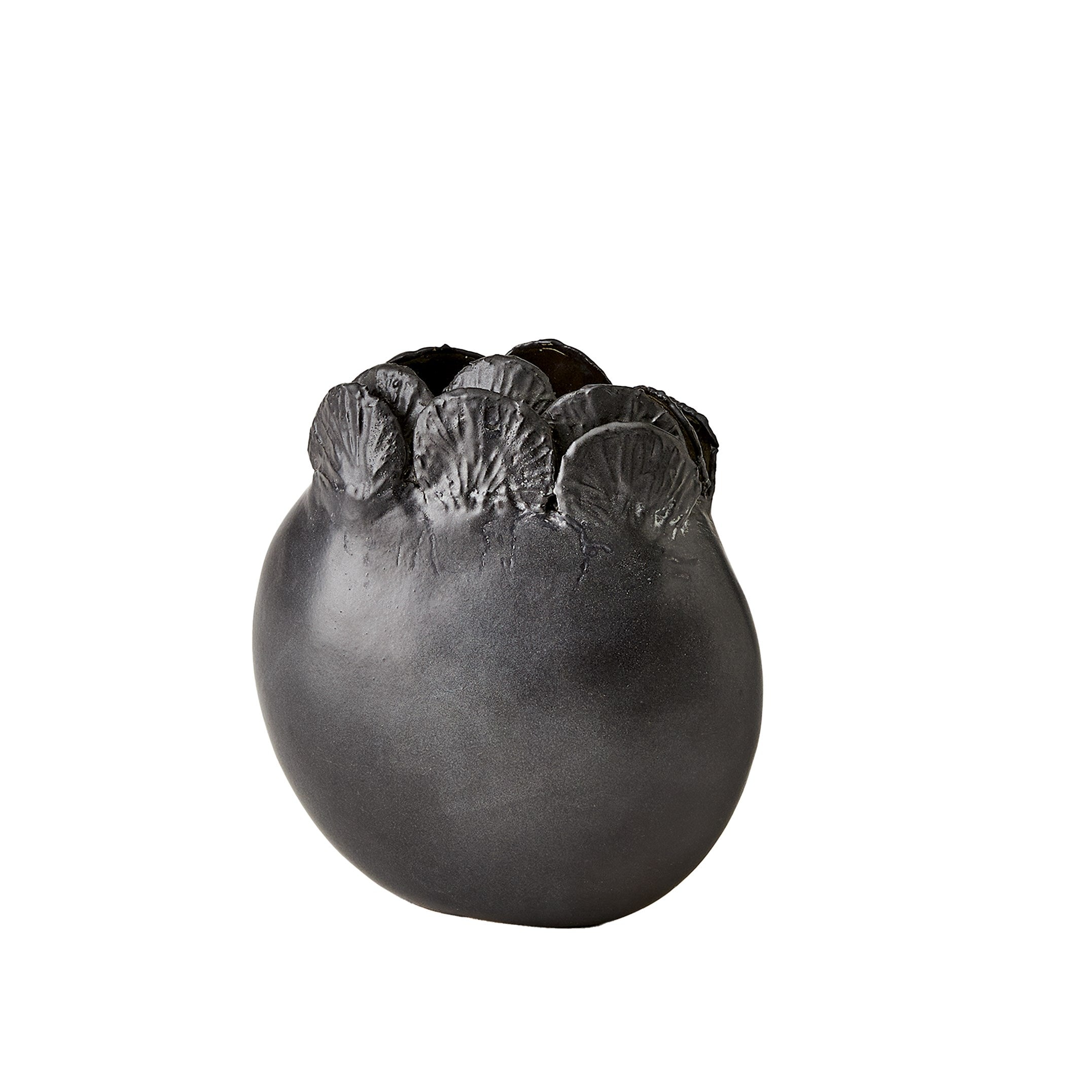 Global Views Sand Dollar Vase Black