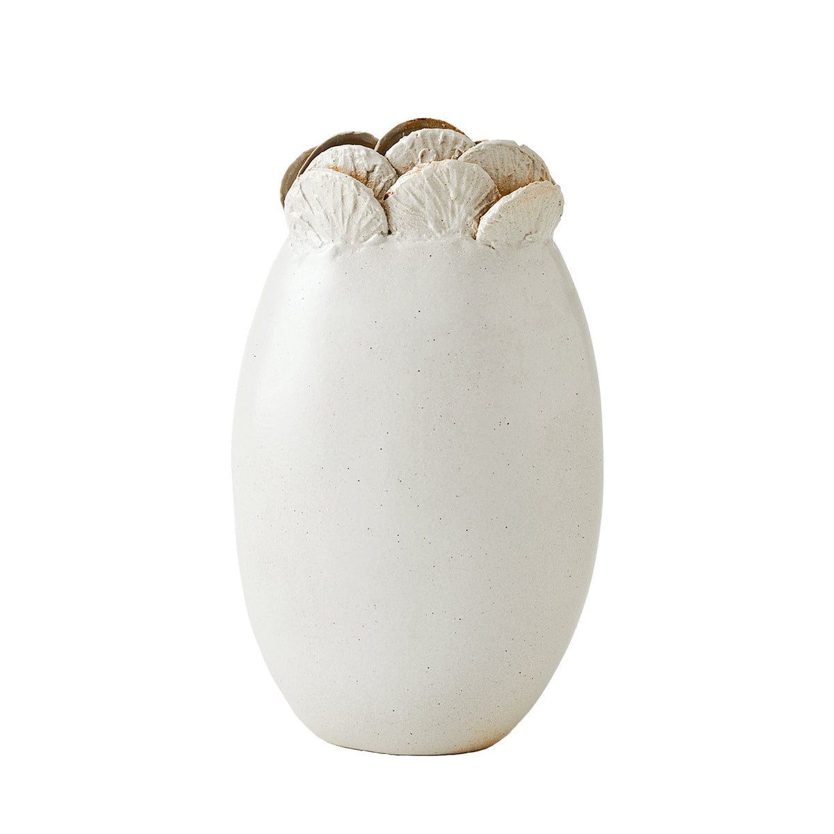 Global Views Sand Dollar Vase White