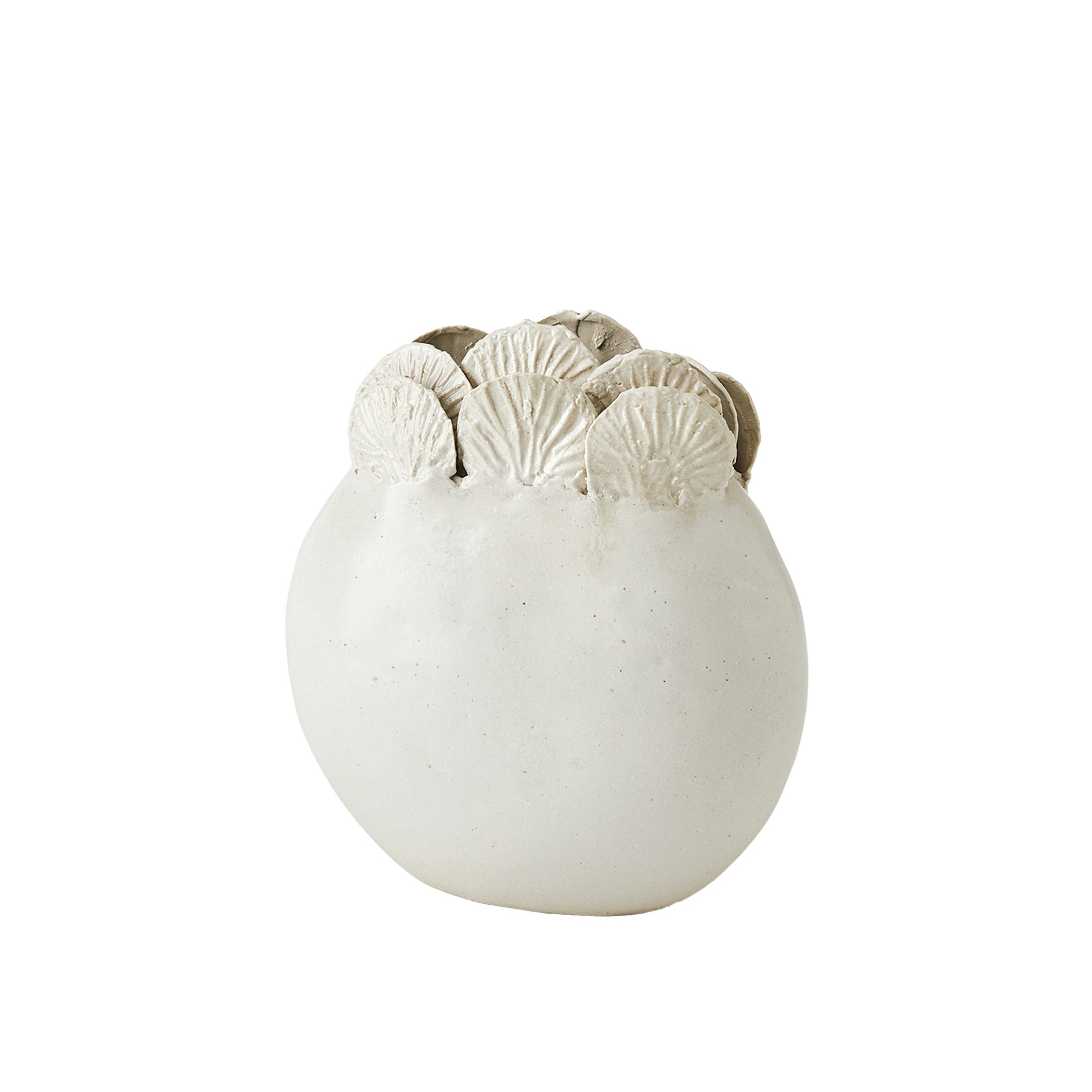 Global Views Sand Dollar Vase White
