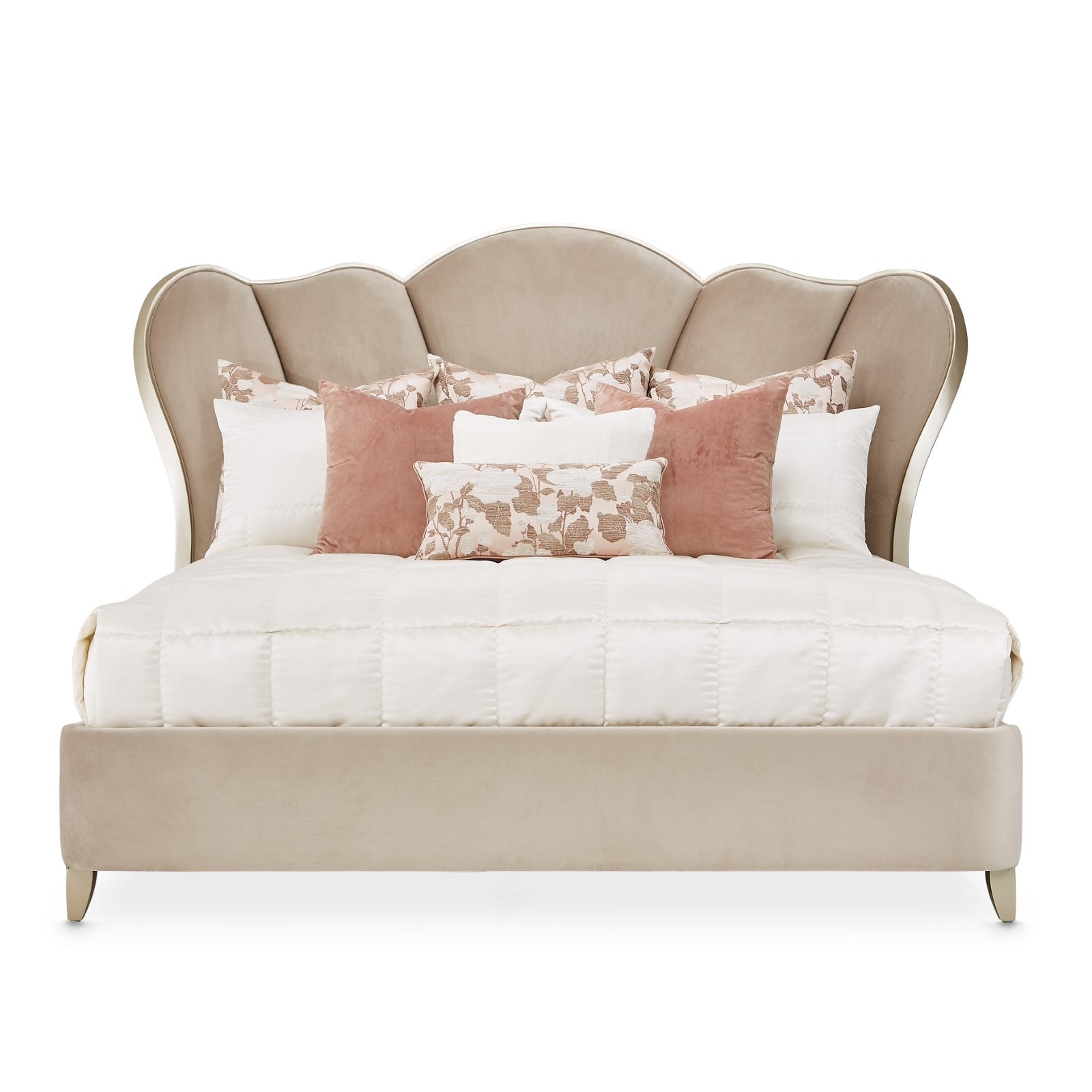 Michael Amini Villa Cherie Tufted Upholstered Bed